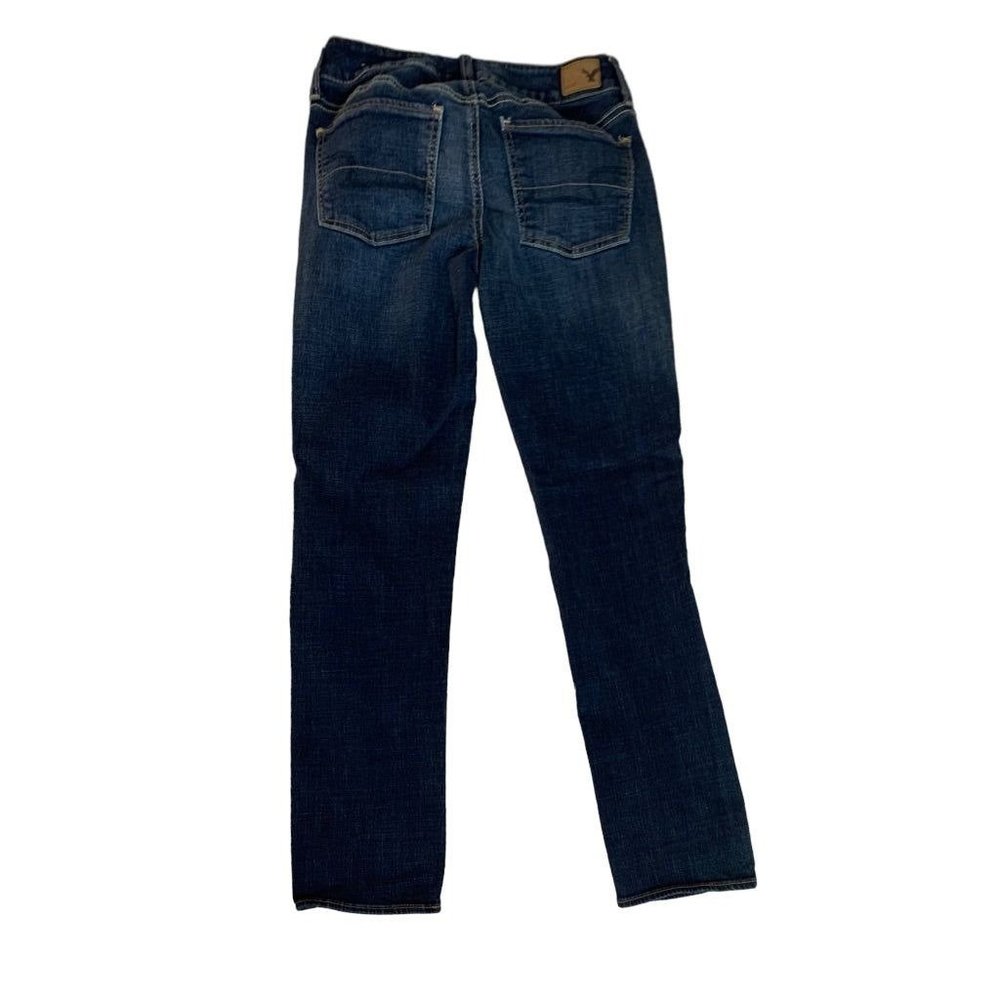 4 American Eagle Women's Jeans Straight Super Straight Denim - Picture 6 of 7